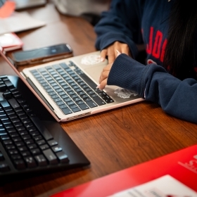 Student applying for an M.S. in cybersecurity at St. John's University