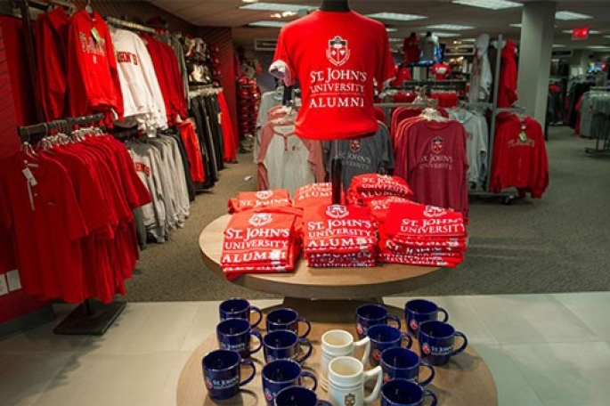 Image inside bookstore at St. John's University