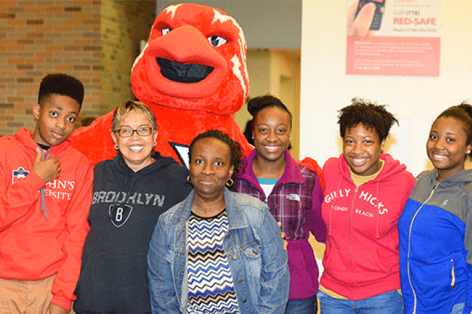 Group of students and Family with Johnny Thunderbird