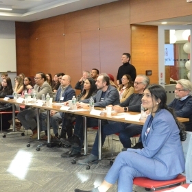 Students and faculty gathered for the Johnnies innovation challenge