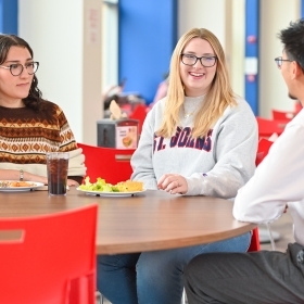 Student discussing career opportunties as undecided majors