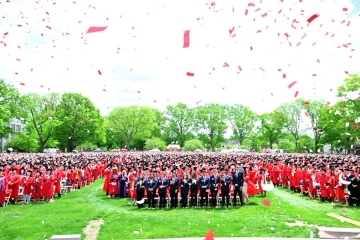 St. john's University Commencement 2025 confetti shot