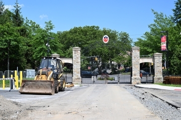 Construction at St. John's front gate