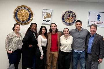 St. John's Law students and their supervisors at the Veterans Consortium Pro Bono Program in Washington, D.C.