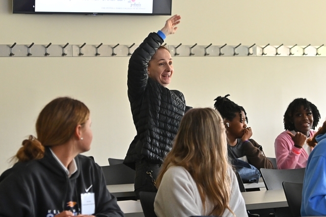 Sonia Kovalensky Day attendee raising their hand