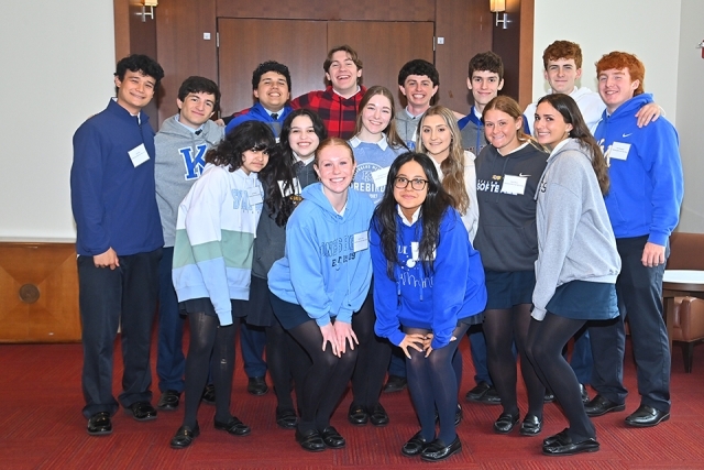 Sonia Kovalensky Day attendees take a group picture