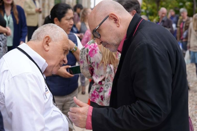 Fr. Rooney with summit attendee