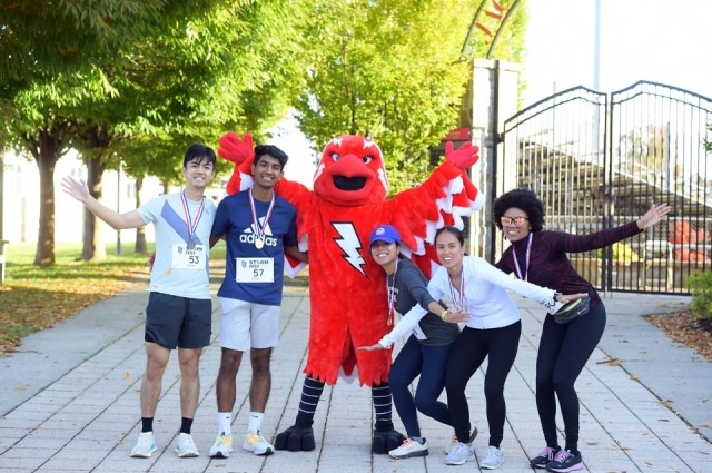 Johnny Thunderbird finishing the St. John's StormFest 5K