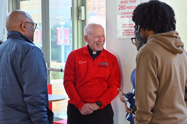 Fr. Shanley at St. John's StormFest