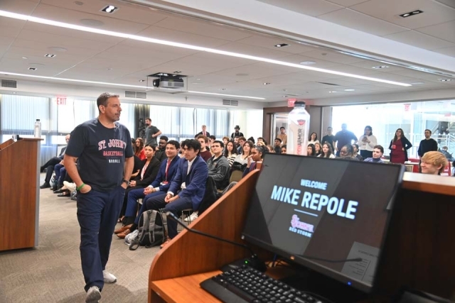 Beverage Entrepreneur Mike Repole ’91SVC, ’11HON, Visits St. John’s University