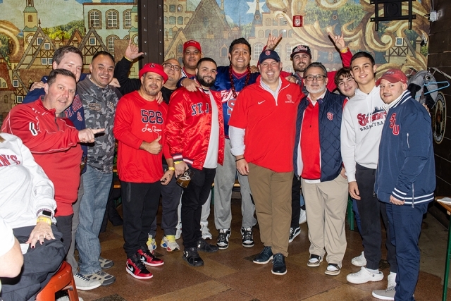2024-25 Basketball Season Pregame Reception attendees group photo