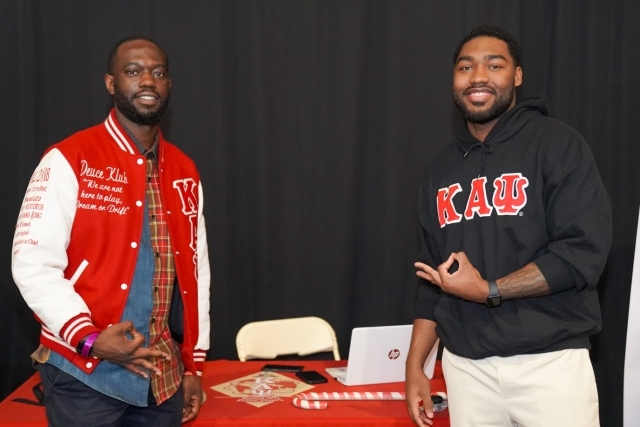 Two St. John's students posing for a photo