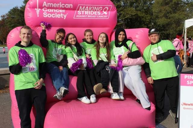 Students at American Cancer Society Walk