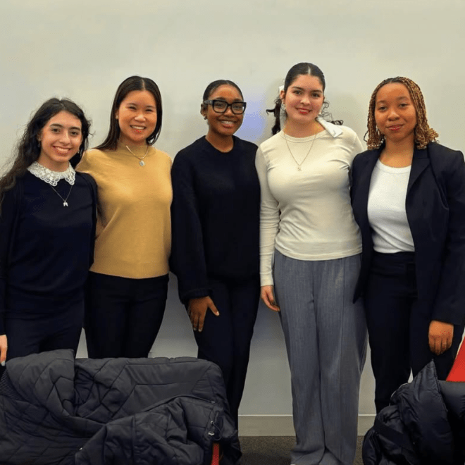 St. John's students from the Women on Wall Street Club