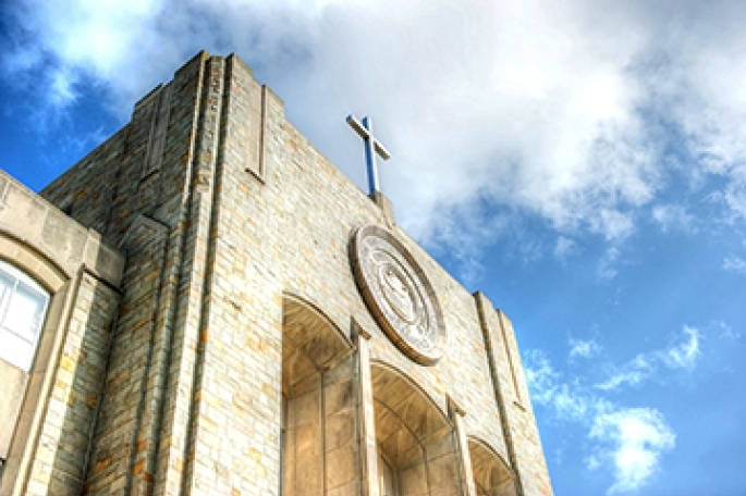 St. Augustine shot from below