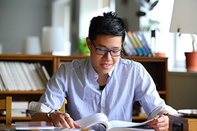 Graduate Student Working