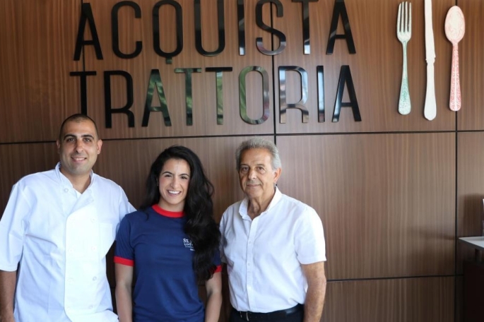 Kristen with Owners of Acquista Trattoria