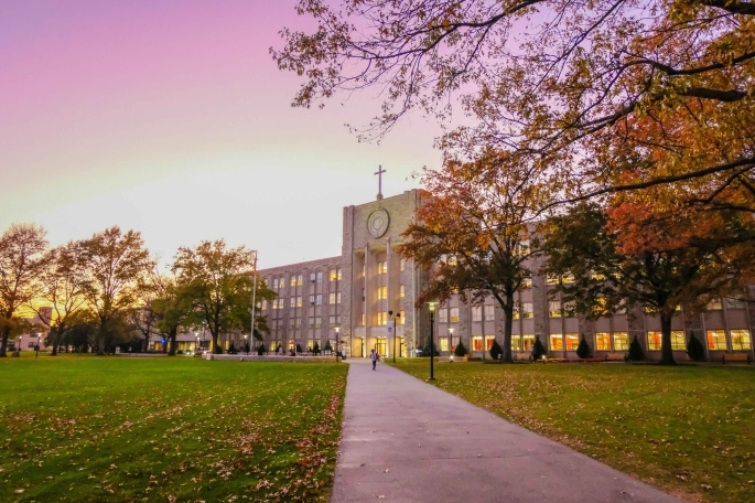 St. Augustine Building at Night