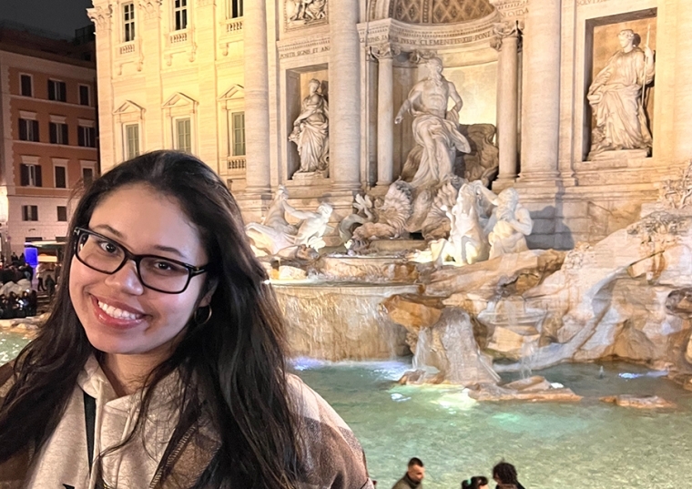 St. John's Student Hailey Brizuela in Italy