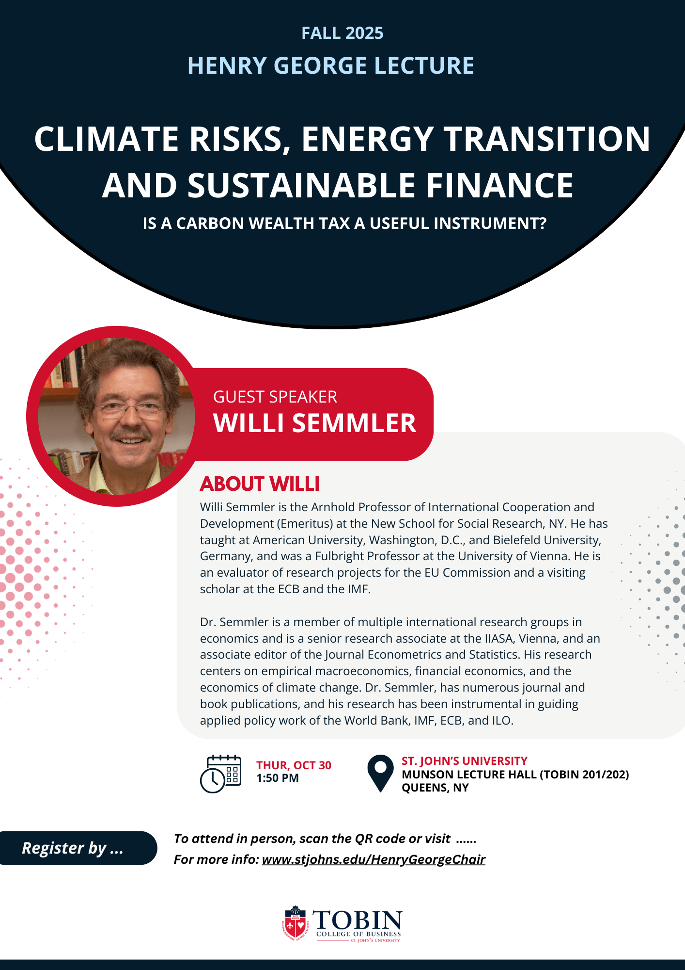 Henry George Lecture Fall 2026
